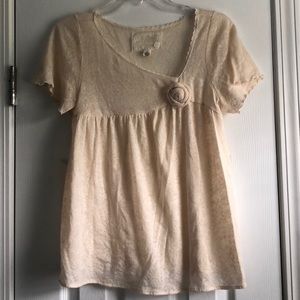 Anthropologie lace rose blouse